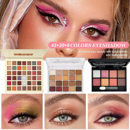 Komplettes Make-Up Set für Damen – Kosmetik Geschenkset mit Reisetasche