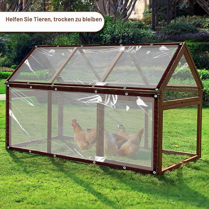 Transparente Abdeckplane 2x4m mit Ösen, wasserdicht