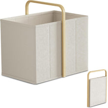 Faltbarer Wäschekorb Bambus 65L – Beige, Klappbar & Platzsparend