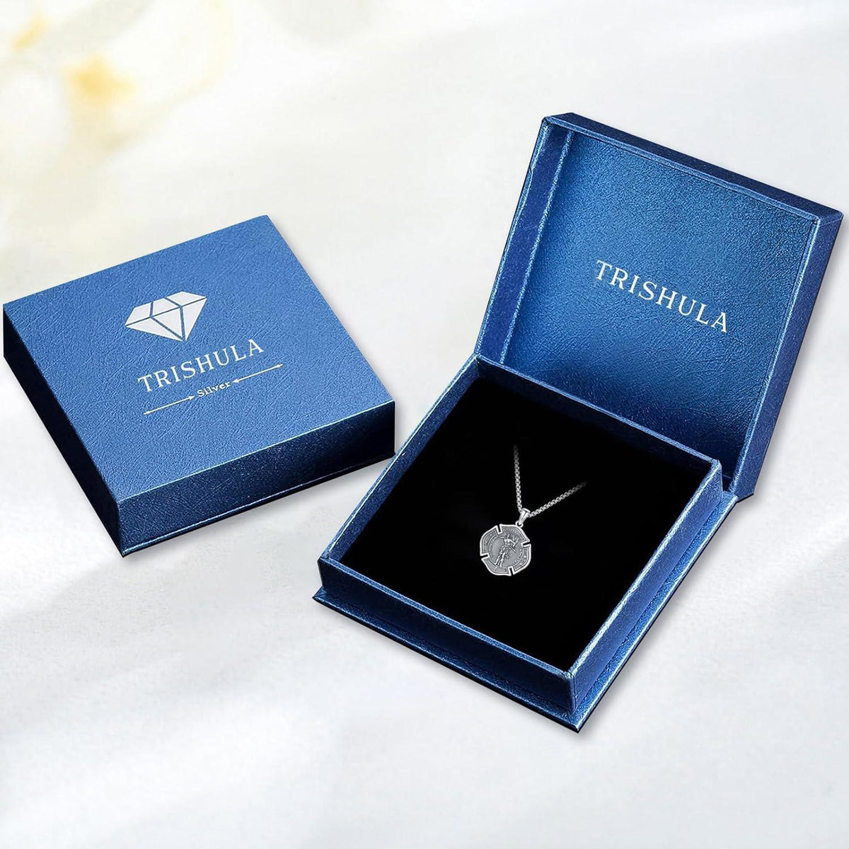 925 Sterling Silber Medaillen Kette St. Sebastian Schutzamulett