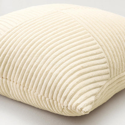 Cord Kissenbezug 4er Set, Grau gestreift, 40x40 cm