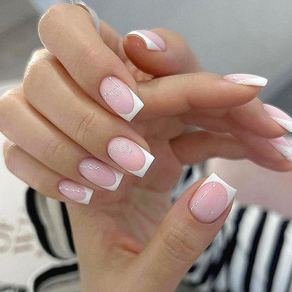 360 French Press on Nails – Kurze, Quadratische Fake Nägel mit Nagelöl