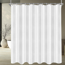 Duschvorhang-Set 180x170 cm Reinweiß mit 12 Haken