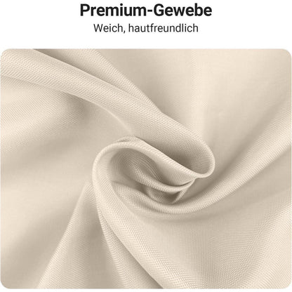 Duschvorhang Beige 80x200 cm Textil Wasserabweisend Waschbar