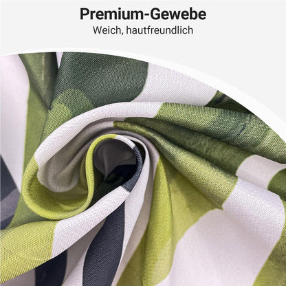 Grüner Duschvorhang Blätter 120x200 cm | Wasserabweisend & Waschbar