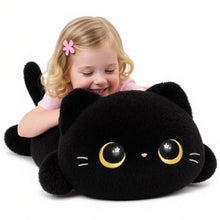 Kawaii Schwarzes Katzenplüschkissen 51cm - Kuscheliges Plüschtier Geschenk