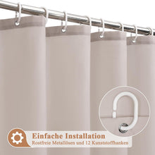 Wasserdichter Duschvorhang Stoff 180x200 cm Sandfarben
