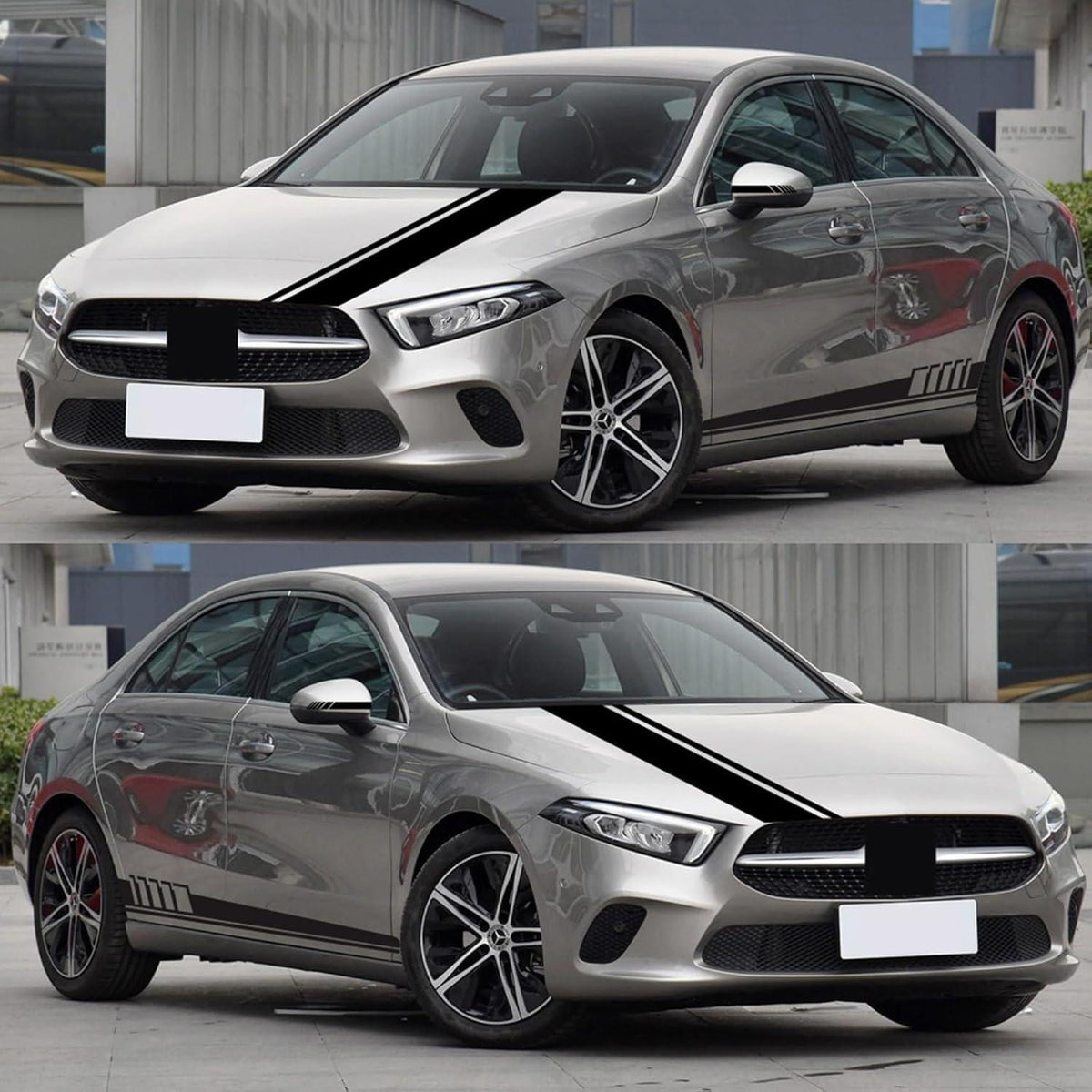 Racing Streifen Auto Aufkleber Set – 5 Stück Vinyl Dekoration