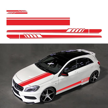 Racing Streifen Auto Aufkleber Set – 5 Stück Rot