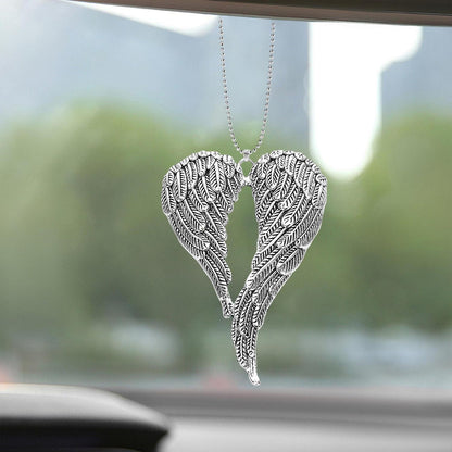 Auto Rückspiegel Anhänger Engel Flügel Silber