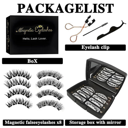 Magnetische Wimpern Set mit Zange & Applikator – 4 Stile