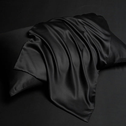 Kühlende Bambus Bettwäsche Set 135x200 cm – 4tlg. Schwarz