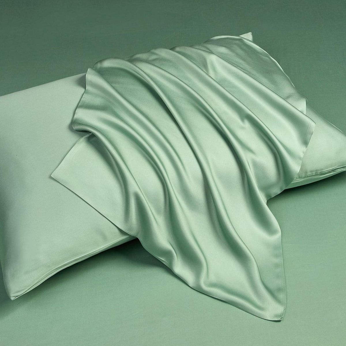 Bettwäsche-Set Bambus Grün 220x240 cm + 2x 80x80 cm