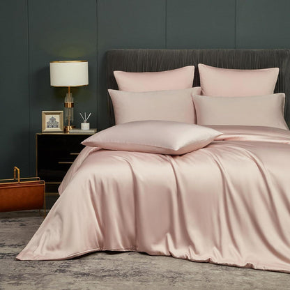 Bettwäsche-Set Rosa 220x240 cm Bambus Bettwäsche 3tlg.