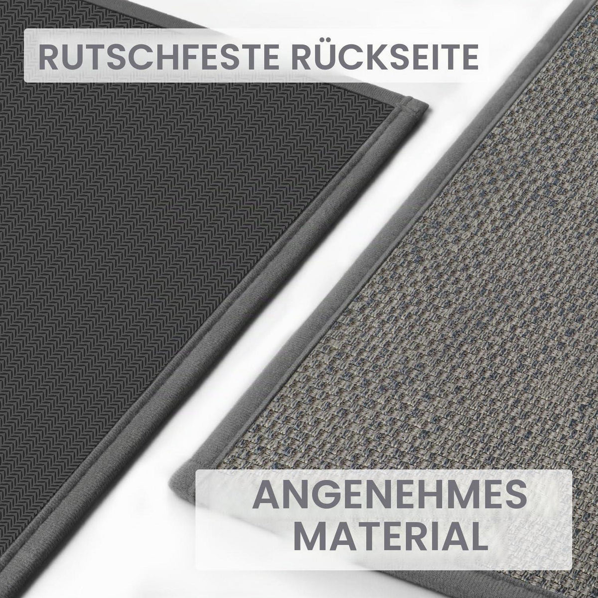 Fußmatte Innen 90x150 cm – Rutschfest & Waschbar, Hellgrau