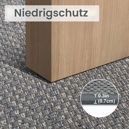 Fußmatte Innen 90x150 cm – Rutschfest & Waschbar, Hellgrau