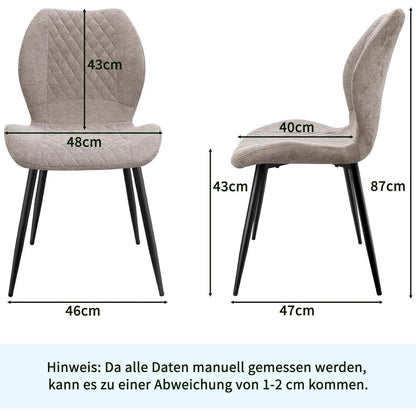Gepolsterte Esszimmerstühle 4er Set – Braun, Modern & Komfortabel