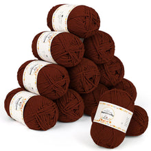 Häkelwolle Set 17 Farben - 600g Acryl Baumwolle zum Stricken