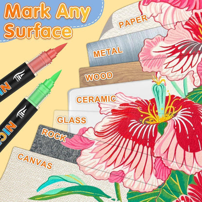 Acrylstifte Set 72 Farben – Wasserfest für Steinmalerei