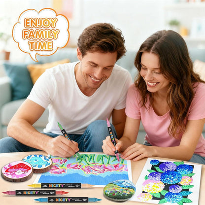 Acrylstifte Set 72 Farben – Wasserfest für Steinmalerei