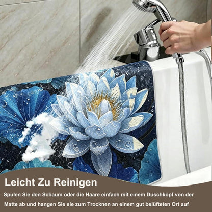 Rutschfeste Duschmatte 100x150 cm – Modernes Lotus-Muster