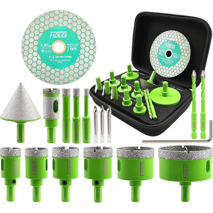 Diamant Fliesenbohrer Set 17-teilig mit Transportbox