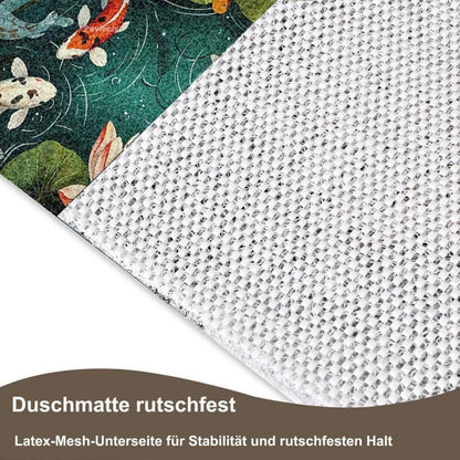 Rutschfeste Duschmatte 90x140 cm – Modernes Lotus-Muster