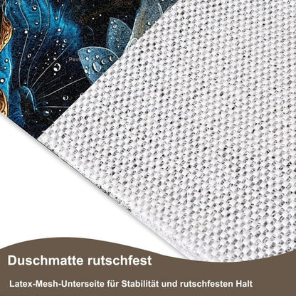 Rutschfeste Duschmatte 120x120 cm – Modernes Lotus-Muster