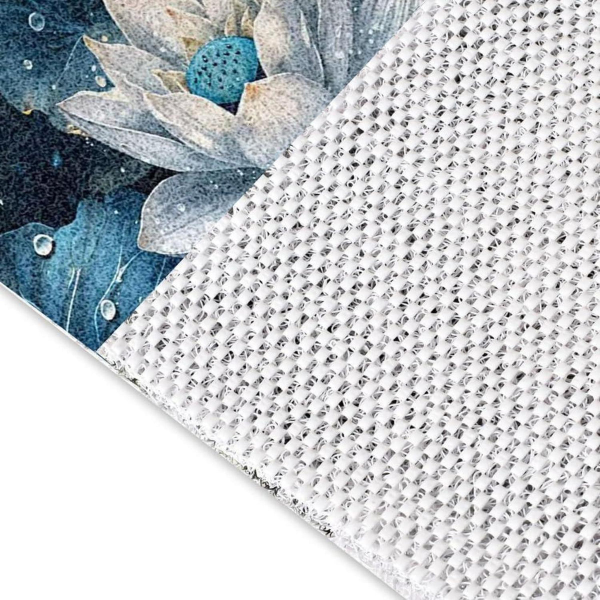 Rutschfeste Duschmatte 100x130 cm – Modernes Lotus-Muster