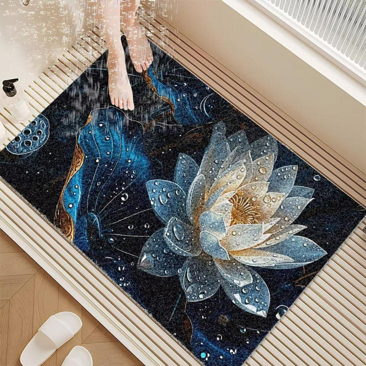 Rutschfeste Duschmatte 140x140 cm – Modern & Komfortabel
