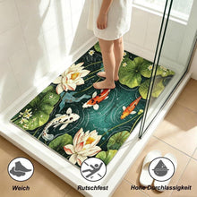 Rutschfeste Duschmatte 80x120 cm – Modernes Lotus-Muster