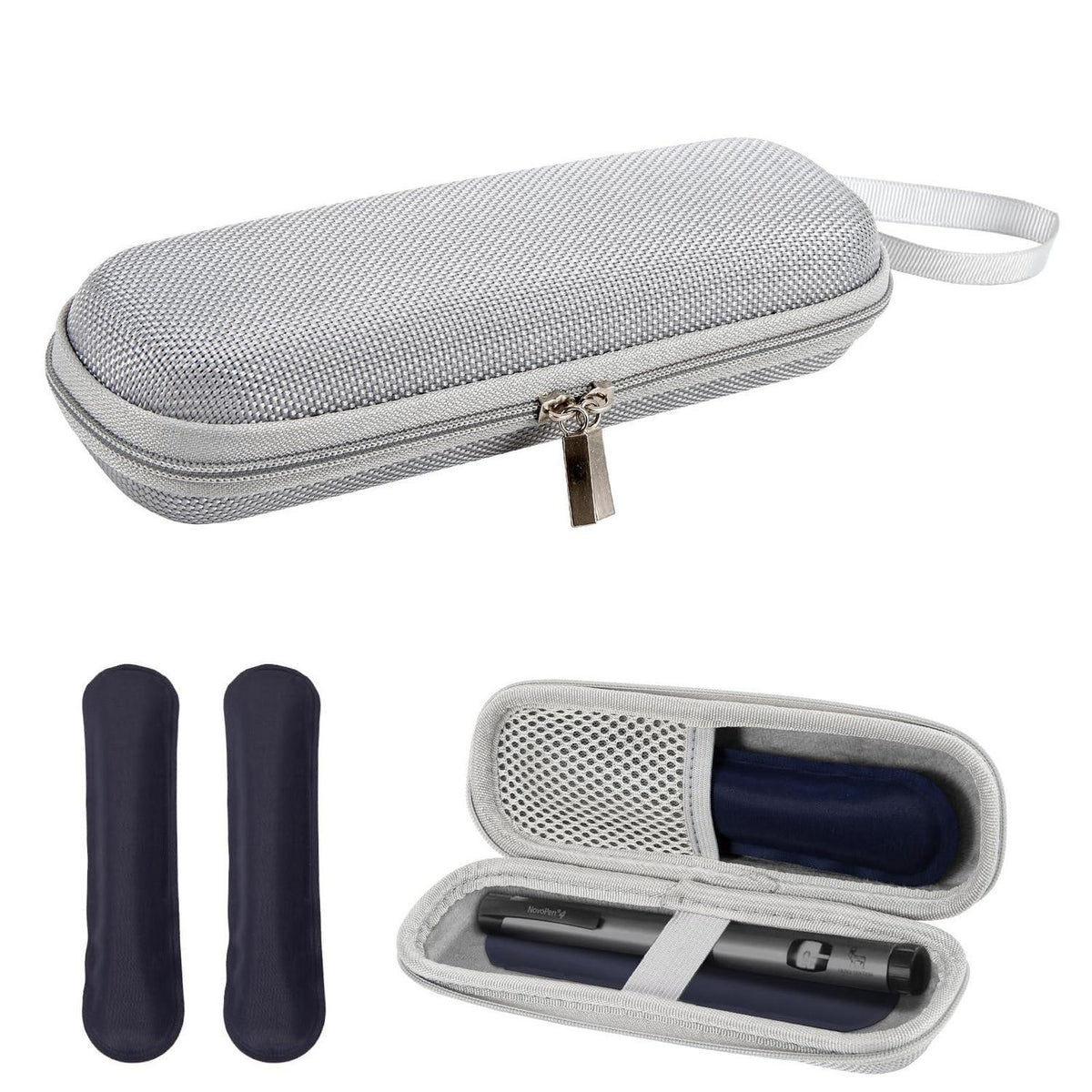 Insulin Kühltasche mit 2 Kühlakkus – TSA Diabetiker Reise Tasche