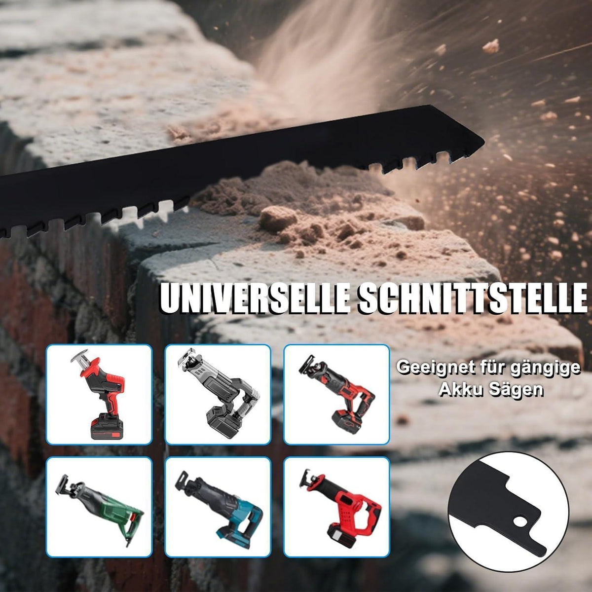 Säbelsägeblatt Stein Hartmetall 240mm für Beton Ziegel Metall