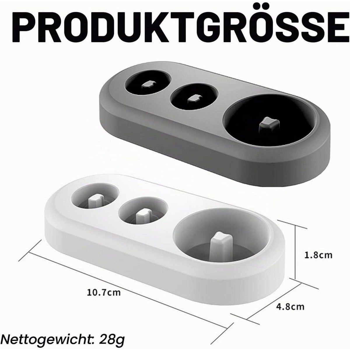 2x Zahnbürstenhalter für elektrische Zahnbürsten – Reisefreundlich