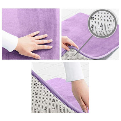 Runder Korallensamt Teppich – Rutschfest & Waschbar, Dunkelblau 200cm