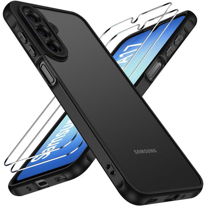 Schutzhülle mit Panzerglas für Samsung Galaxy A17 4G/5G Schwarz