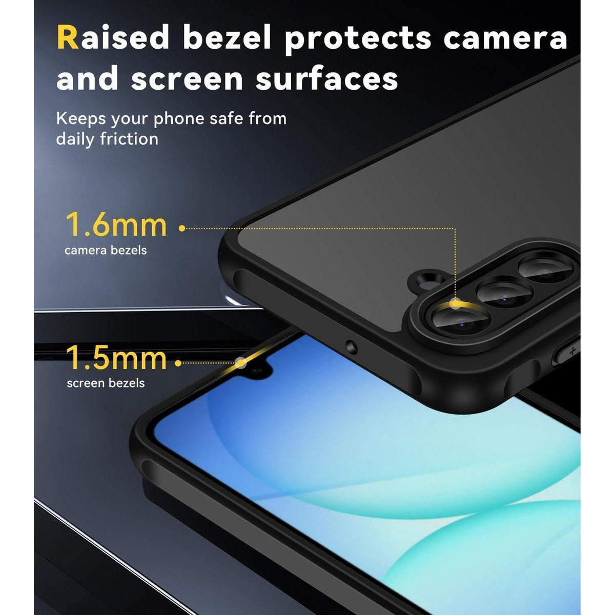Schutzhülle mit Panzerglas für Samsung Galaxy A17 4G/5G Schwarz