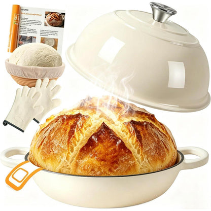 Gusseisen Brotbacktopf mit Zubehör – 5,7L Dutch Oven
