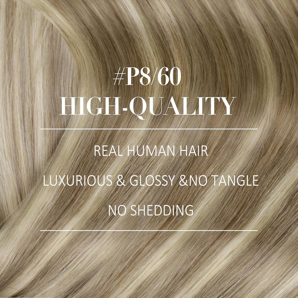 Echthaar Nano Extensions Blond 55 cm – Haarverlängerung