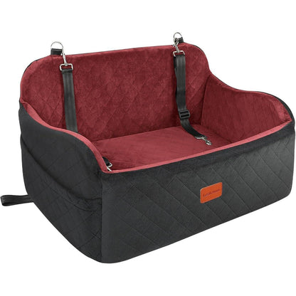 Hunde-Autositz Large – Weicher Memory-Schaum & Sicherheitsleine