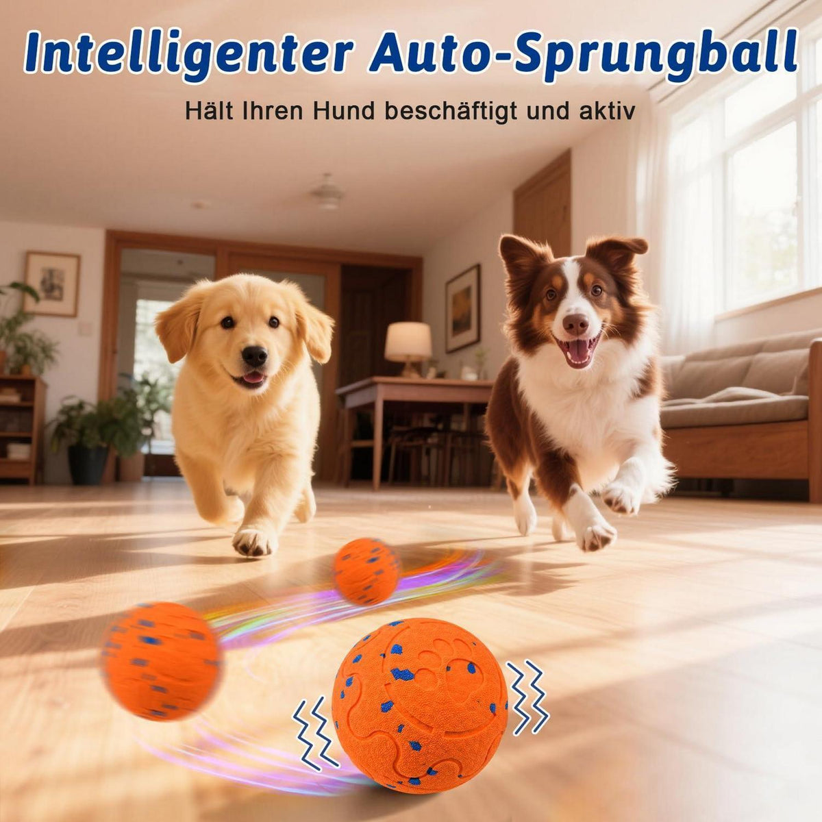 Interaktiver Hundeball mit 3 Modi – Intelligenzspielzeug für Hunde