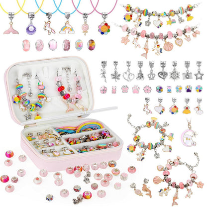 Schmuck Bastelset Mädchen 133 Teile mit Schmuckkästchen
