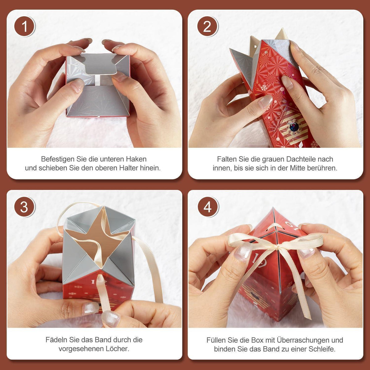 Adventskalender zum Befüllen 25 Häuser DIY Weihnachtskalender 2026