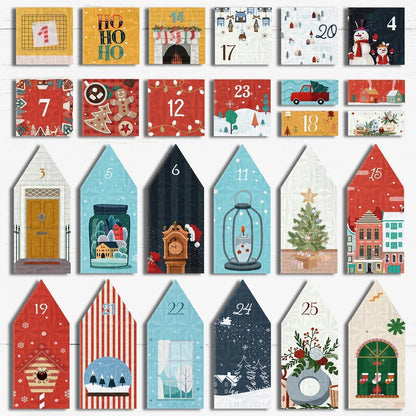 Adventskalender zum Befüllen 25 Häuser DIY Weihnachtskalender 2026