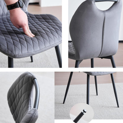 Graue Esszimmerstühle 4er-Set | Modern & Bequem