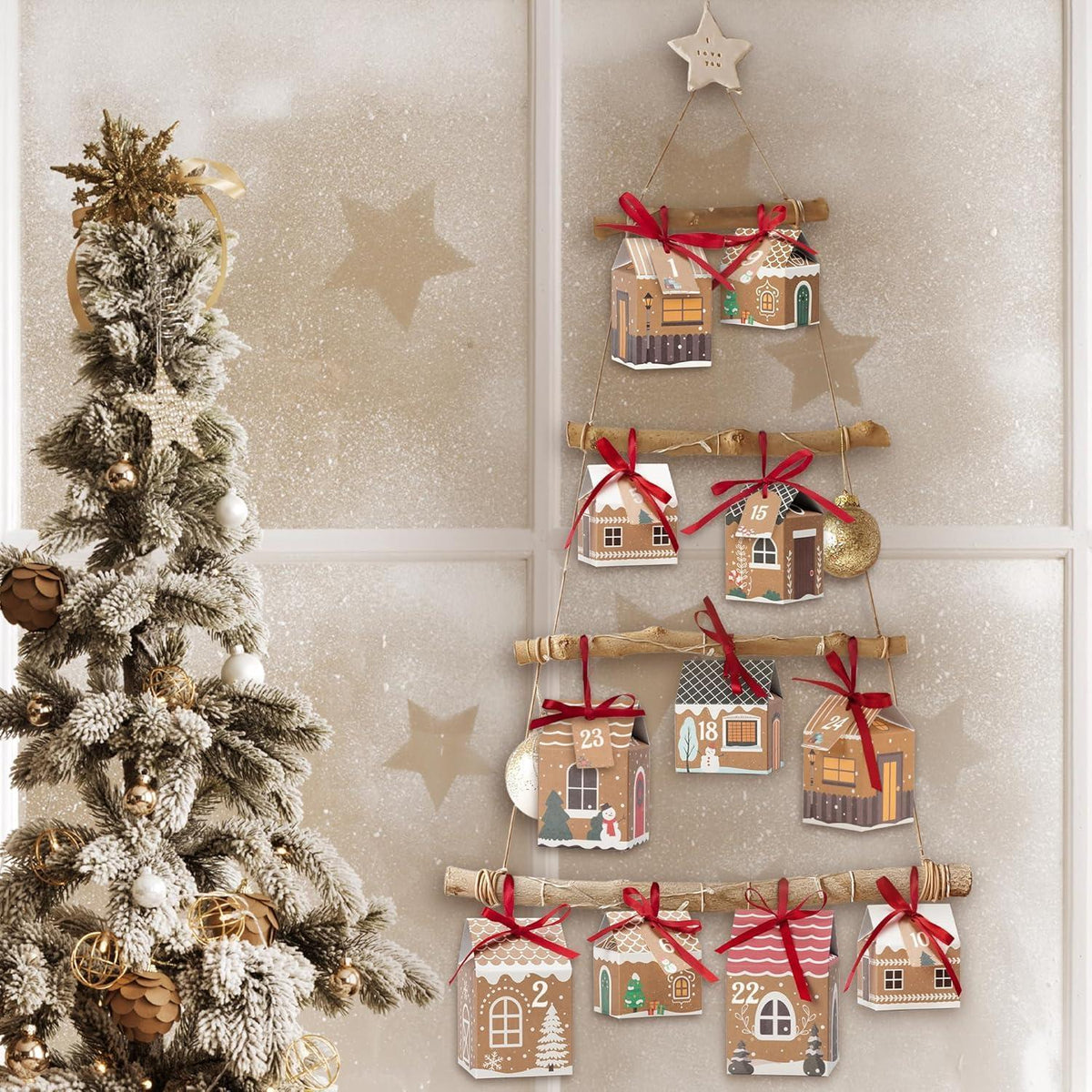 DIY Adventskalender Häuser zum Befüllen mit Zubehör