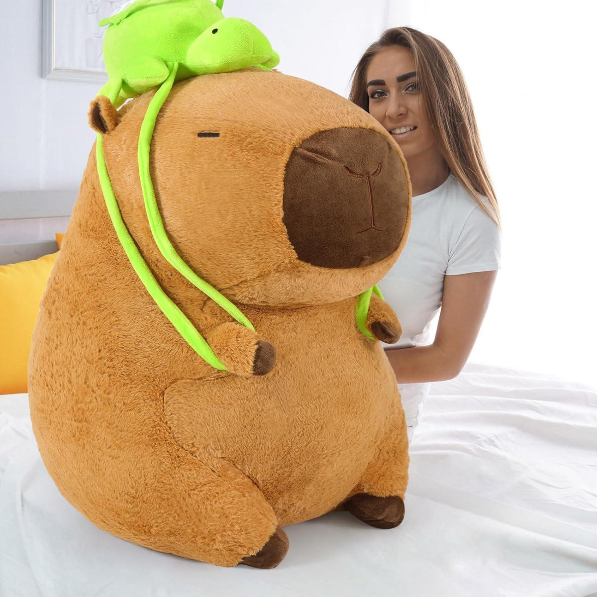 XXL Capybara Kuscheltier 65cm - Weiches Plüschkissen Stofftier