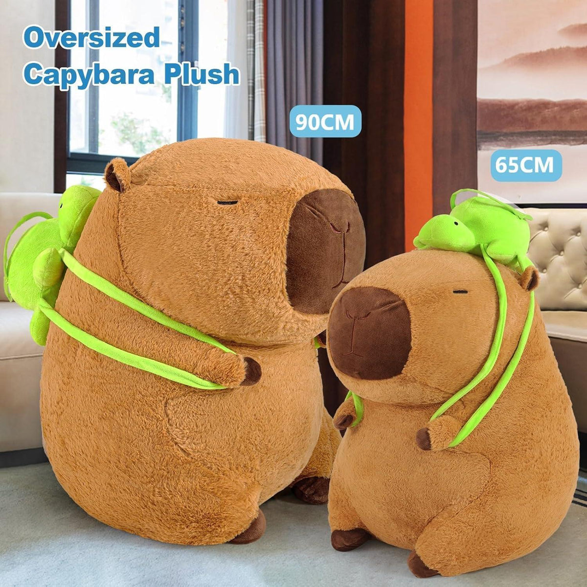XXL Capybara Kuscheltier 90cm - Weiches Plüschkissen Stofftier