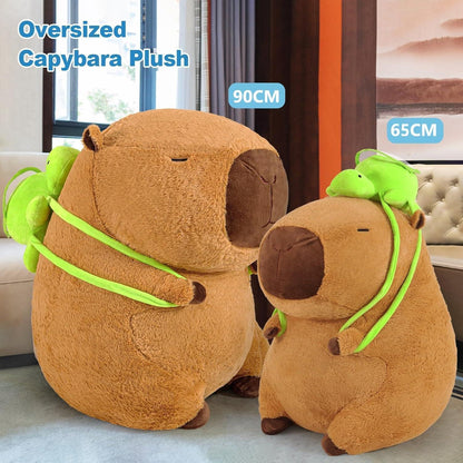 XXL Capybara Kuscheltier 90cm - Weiches Plüschkissen Stofftier