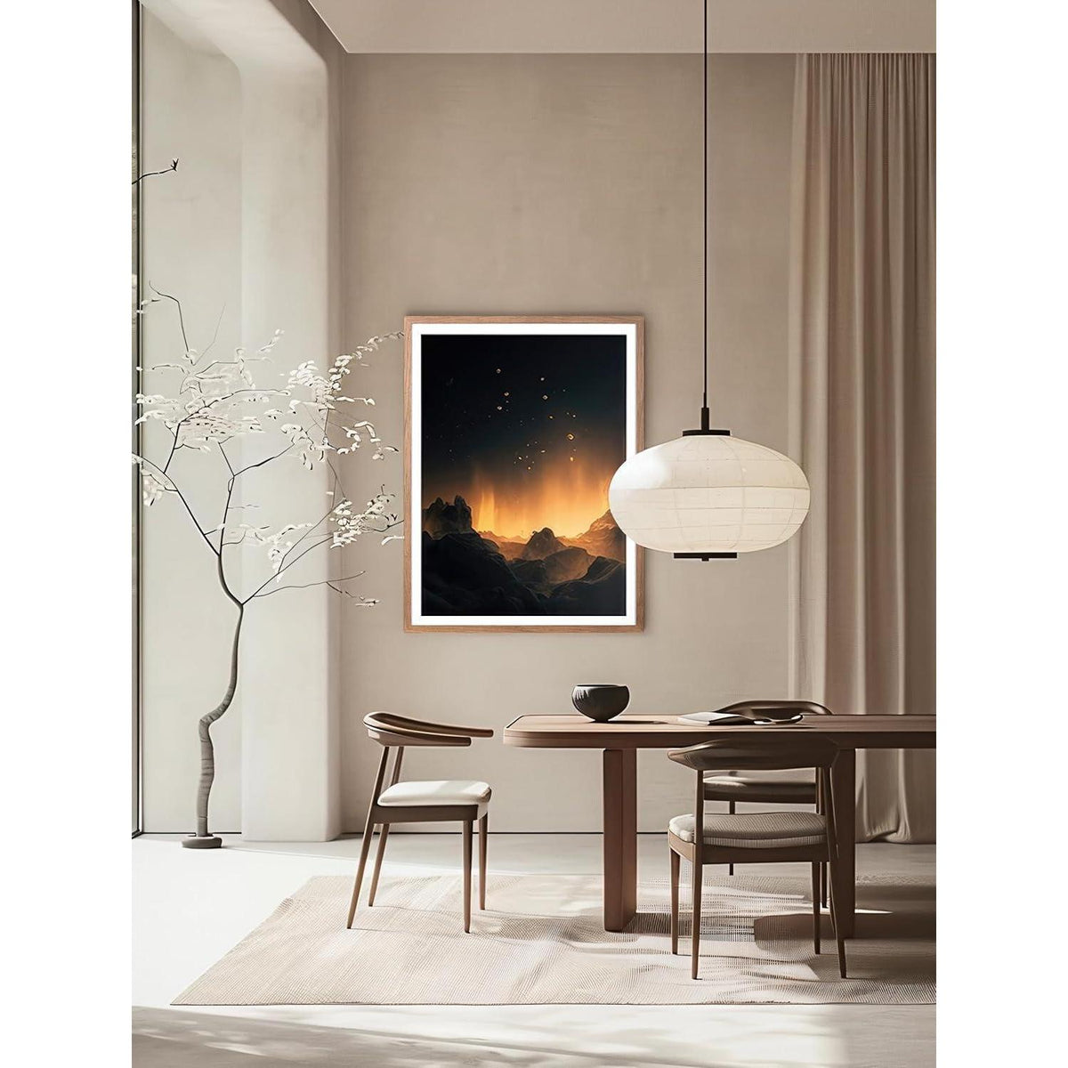 Holz Bilderrahmen A1 Wandmontage Braun